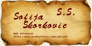 Sofija Skorković vizit kartica